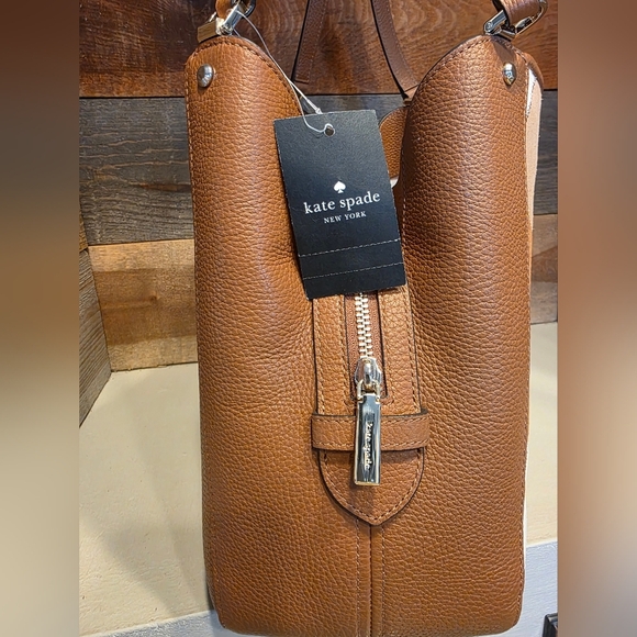 NWT Kate Spade New York Patchwork Suede Leila In Warm Ginger - Picture 7 of 14